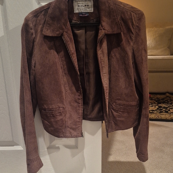 Ralph Lauren Jackets & Blazers - Ralph Lauren Brown Suede Zip-Front Jacket